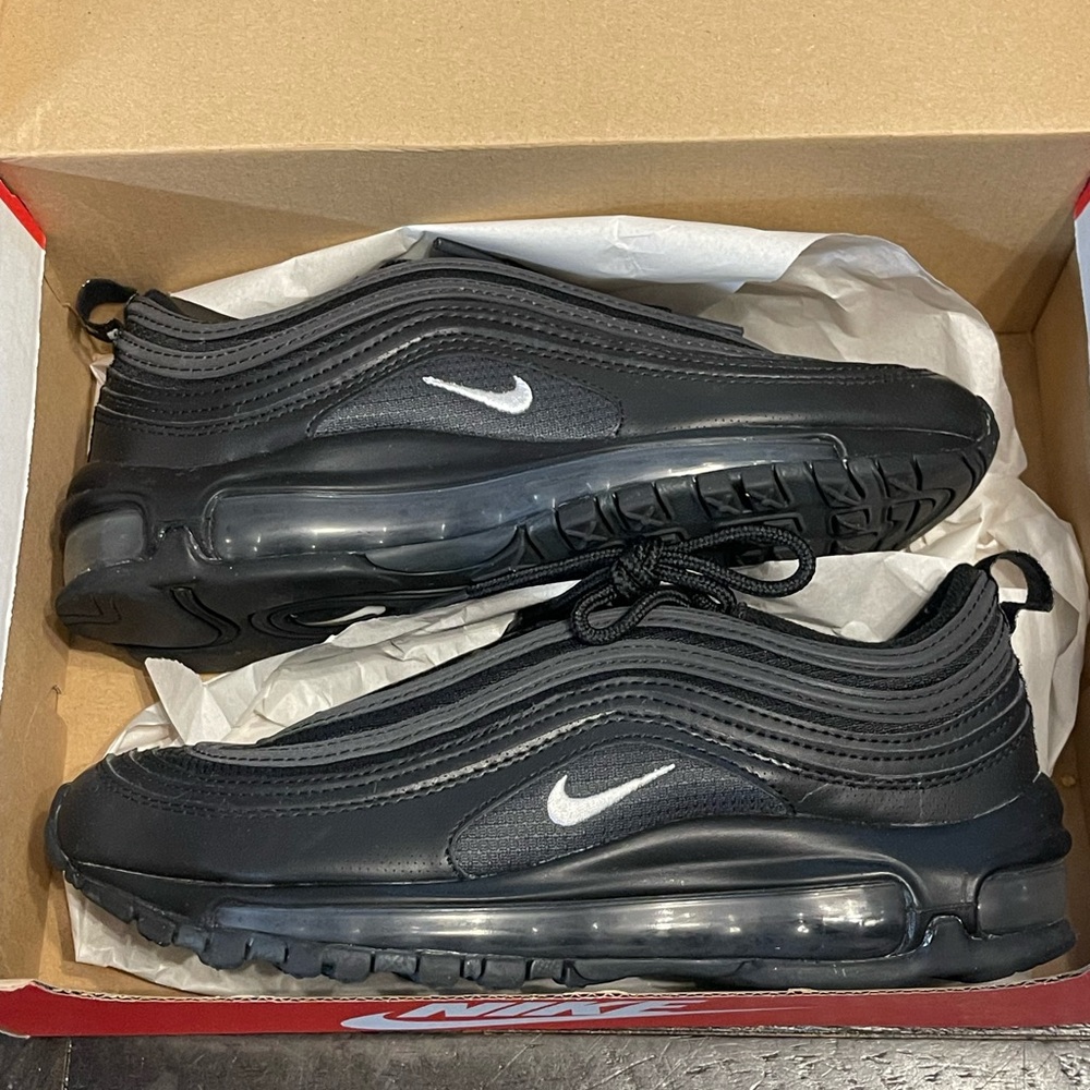 Nike Black Air Max 97 Sneakers with Iconic Wave Design